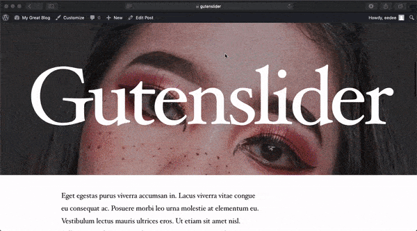 Gutenslider in Action (Frontend)