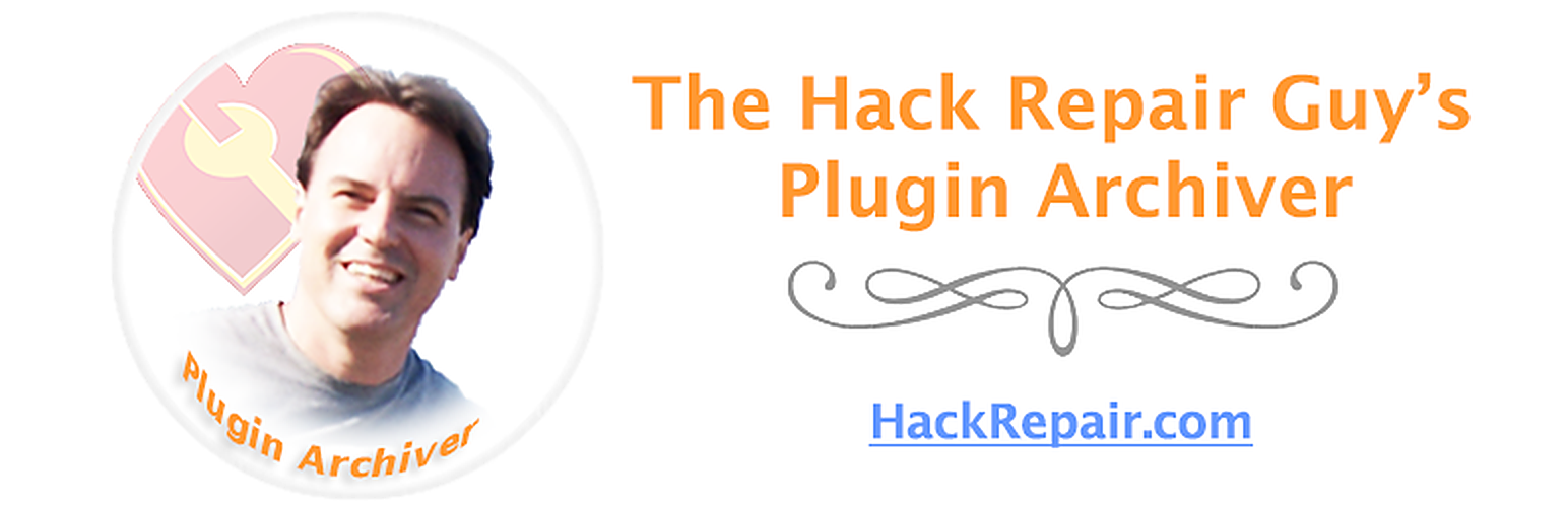 The Hack Repair Guy’s Plugin Archiver preview