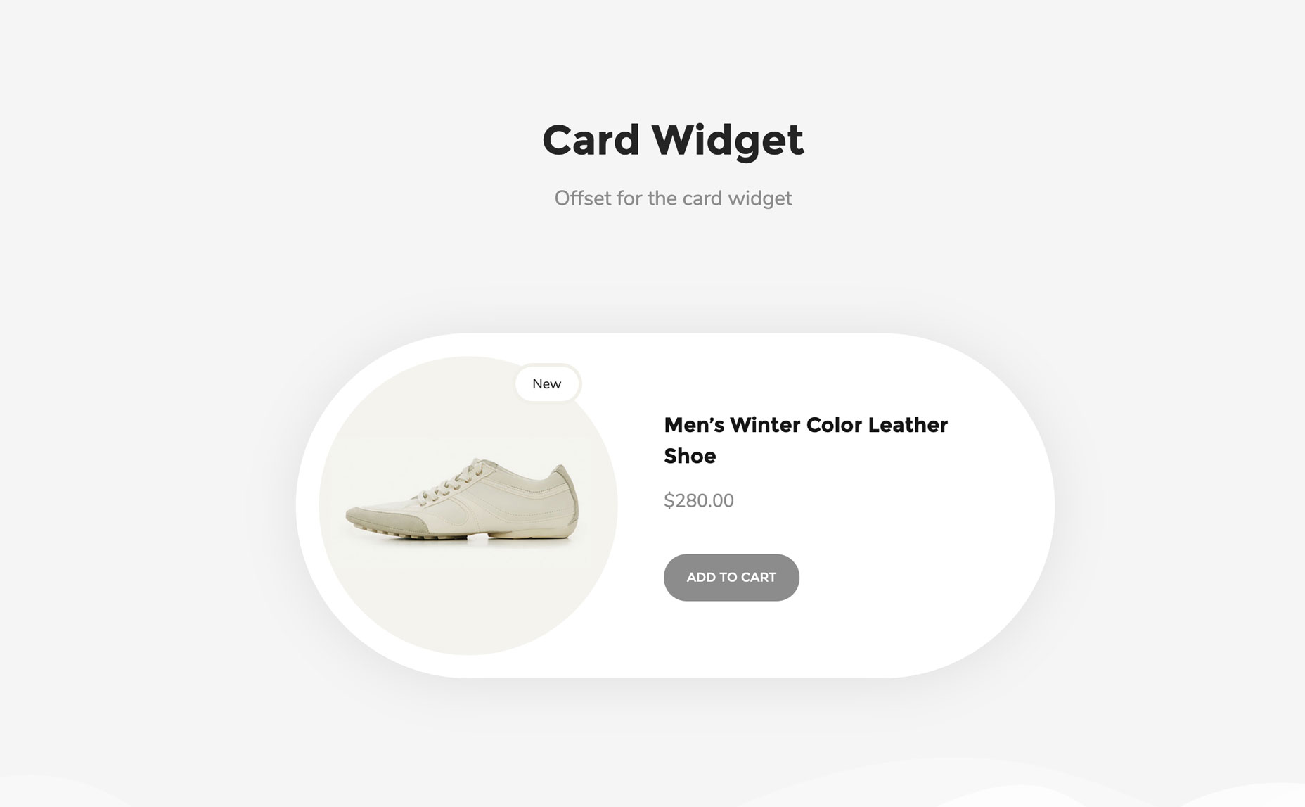 Card widget - capsule design