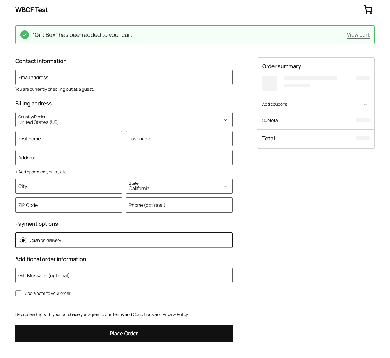 Custom field displayed in the block checkout