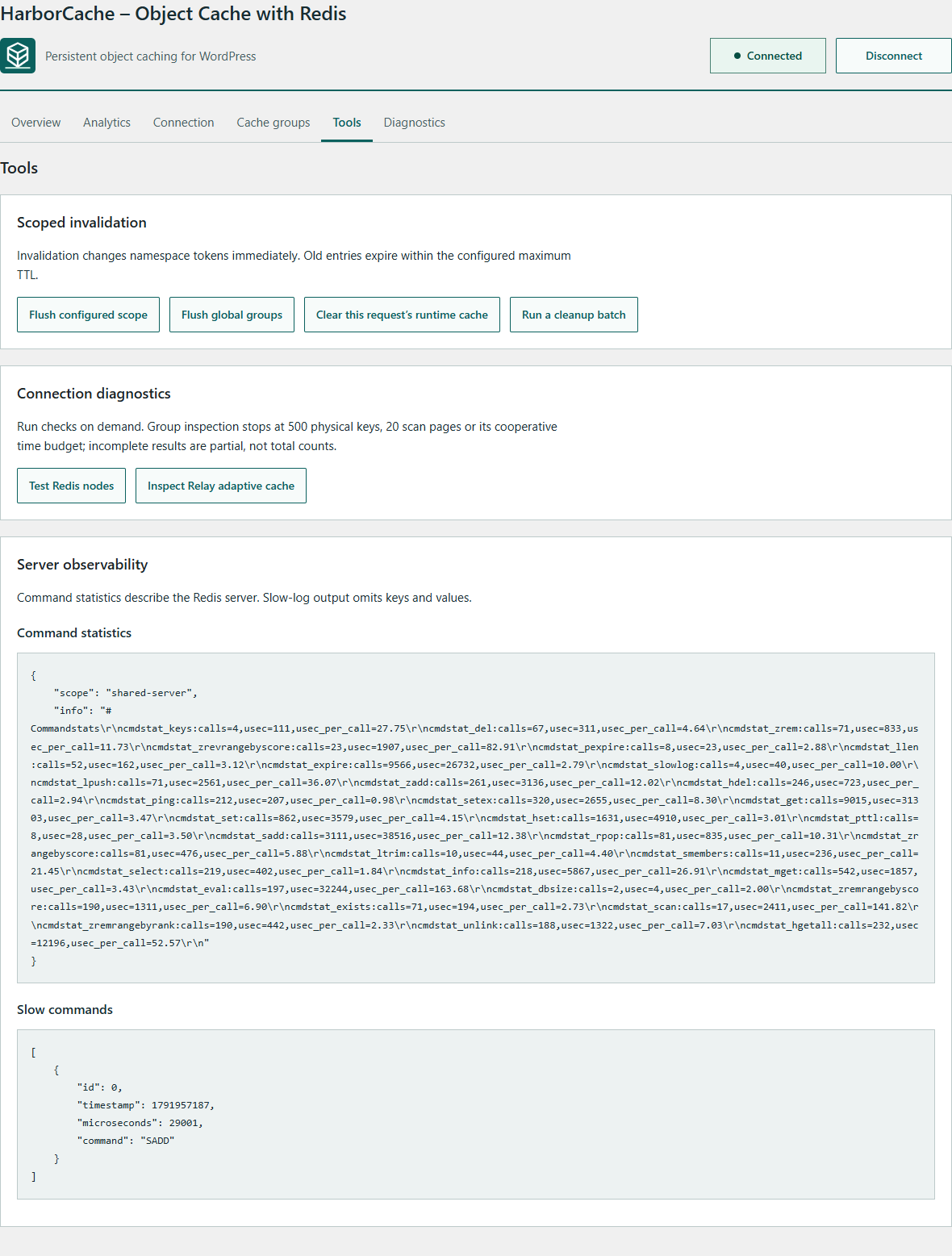 Tools and server observability.