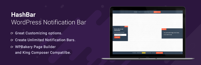 HashBar — WordPress Notification Bar