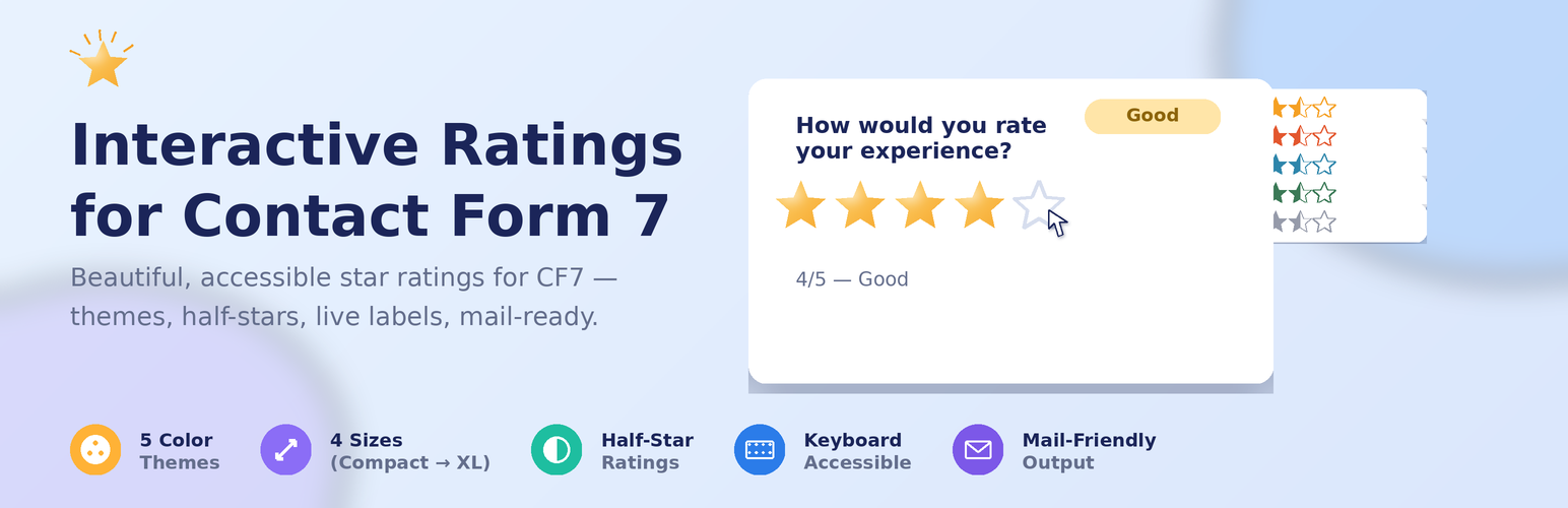 Interactive Ratings for Contact Form 7