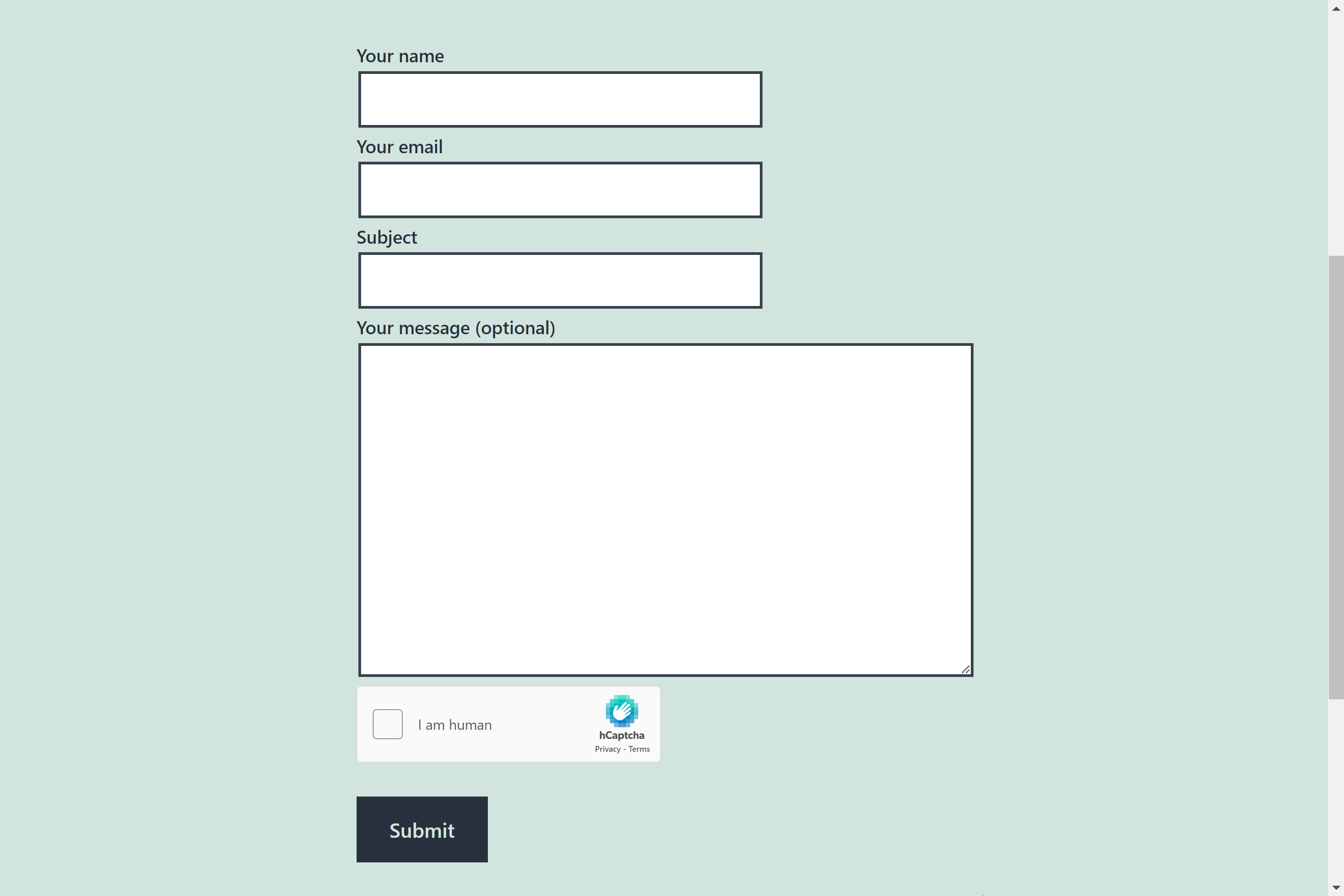 Contact Form 7 with hCaptcha.