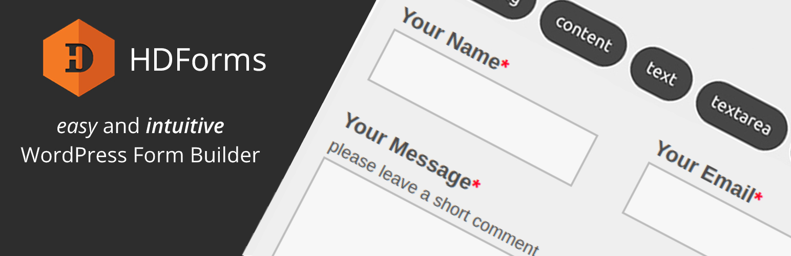 WordPress 外掛 HDForms | Contact Form Builder 的封面圖片。