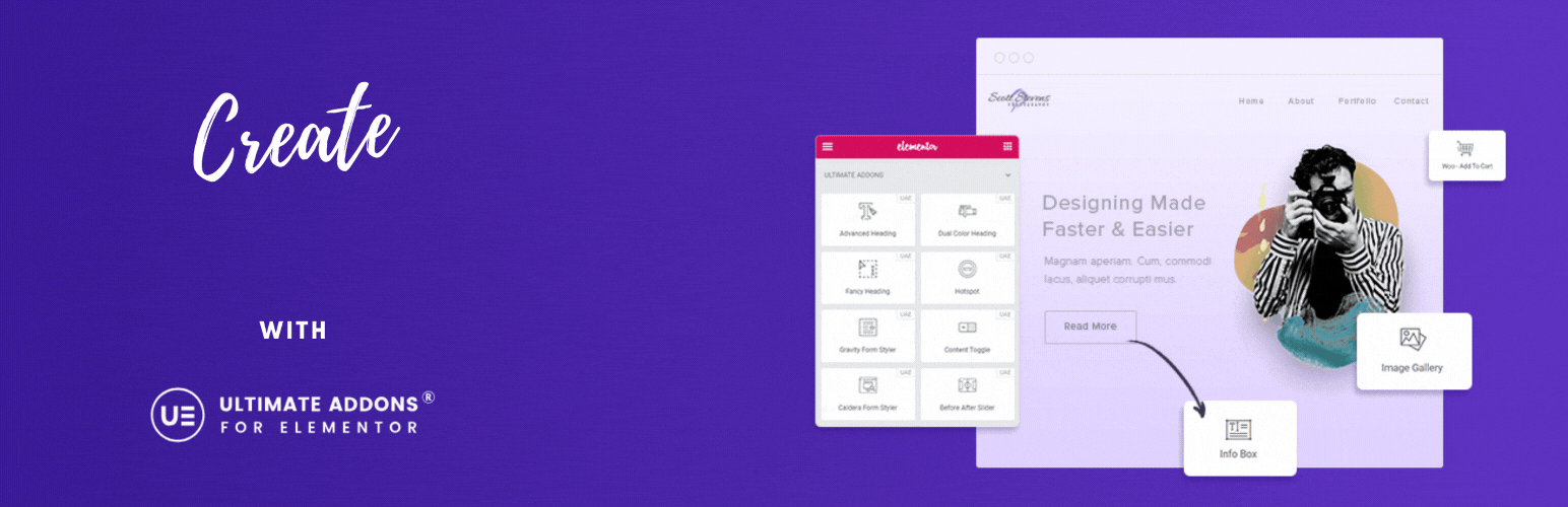 WordPress 外掛 Ultimate Addons for Elementor (Formerly Elementor Header & Footer Builder) 的封面圖片。