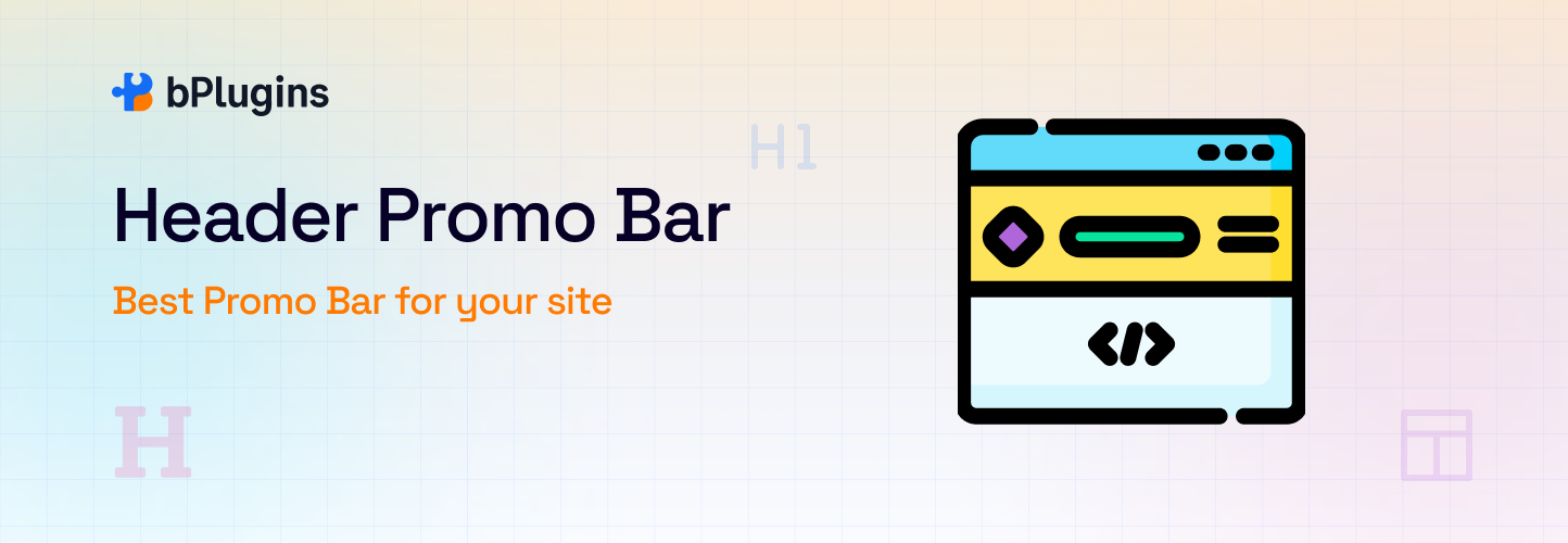 Header Promo – Show Top Bar Message or Call to Action
