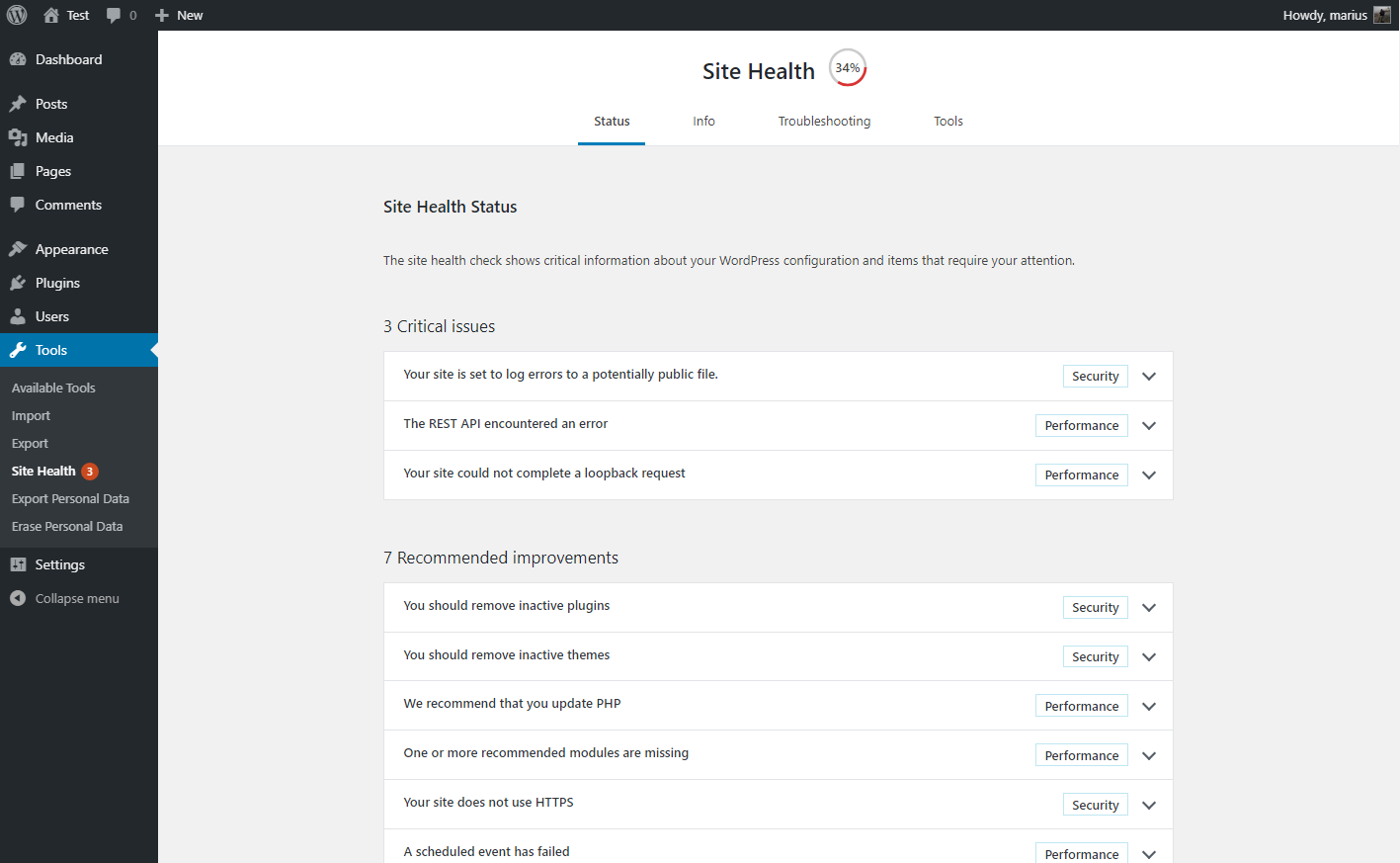 Health Check &amp; Troubleshooting