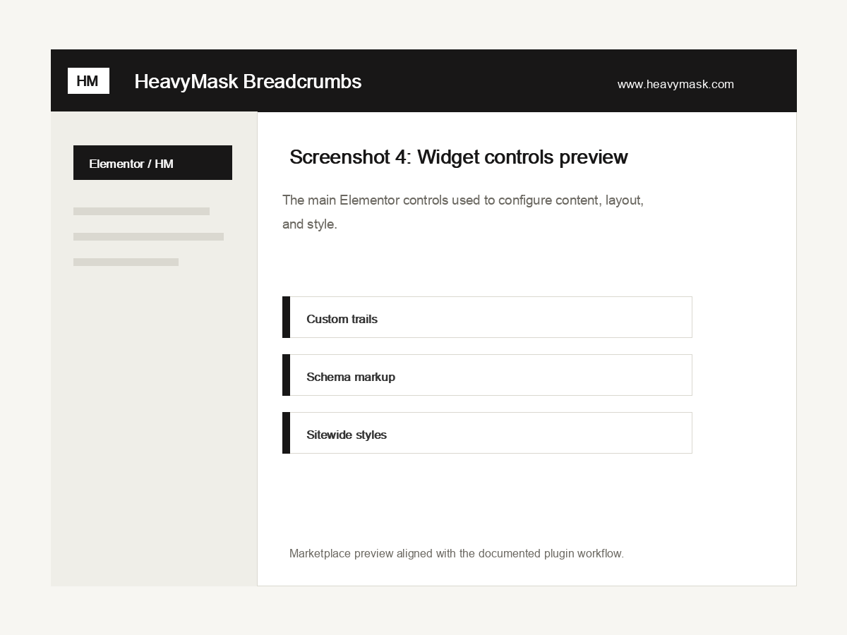 Style breadcrumb items, links, separators, and focus states independently.