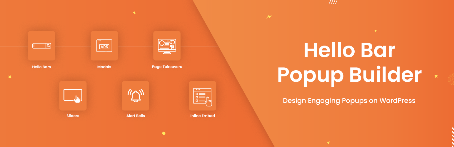 WordPress 外掛 Hello Bar Popup Builder: Design Engaging Popups on WordPress 的封面圖片。