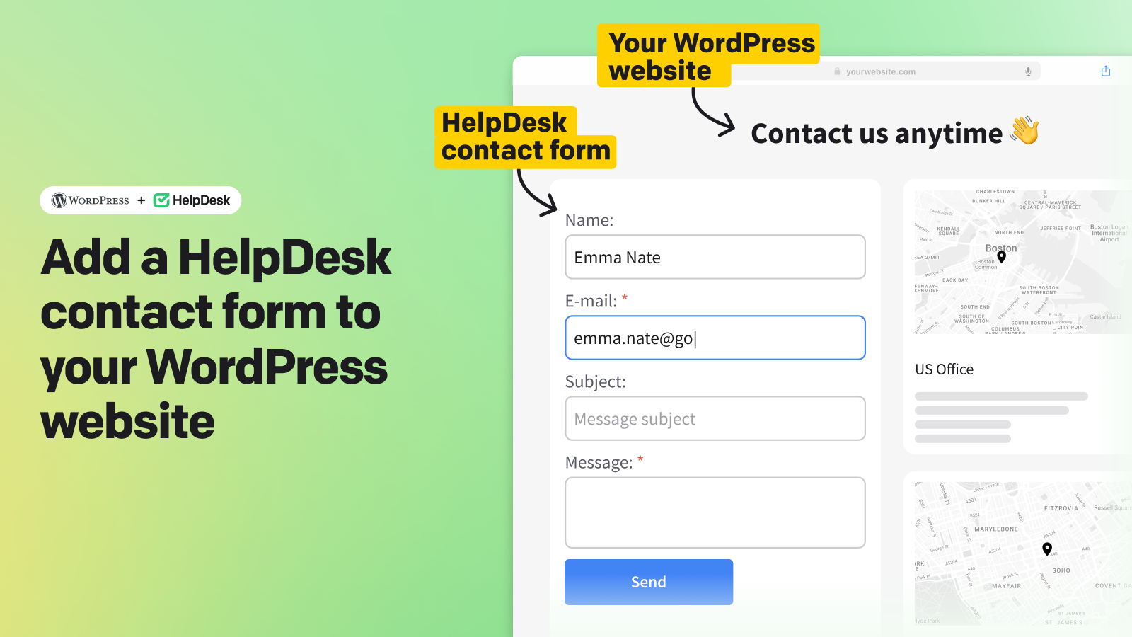 HelpDesk Contact Form