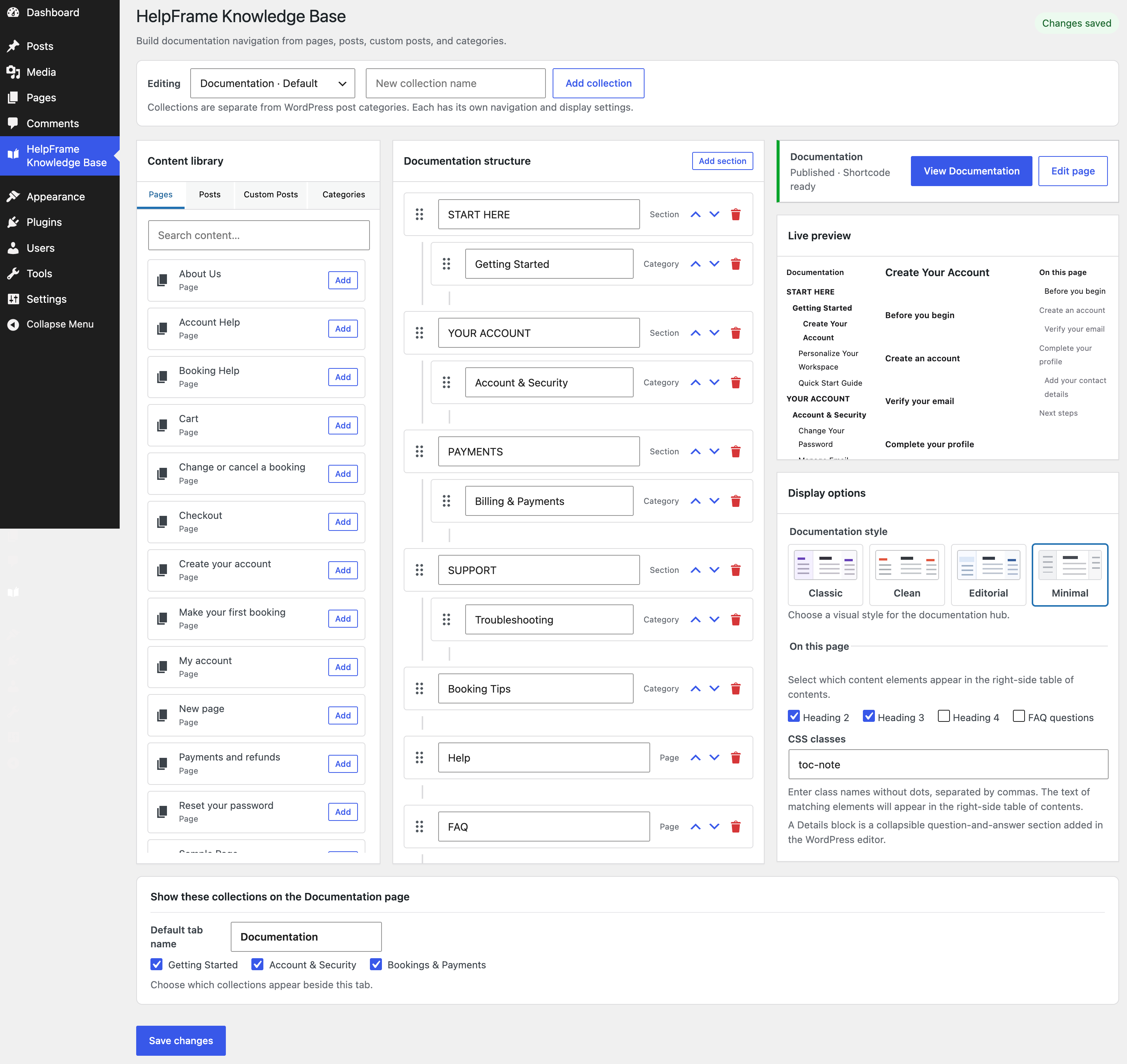 HelpFrame Knowledge Base screenshot 1