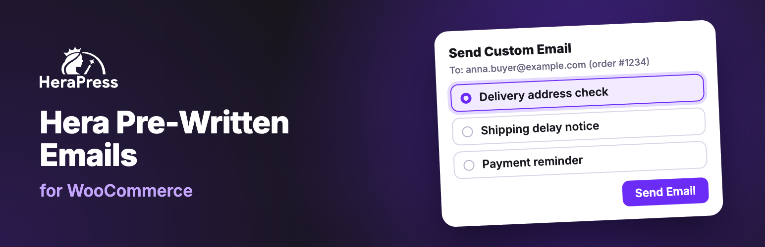Hera Pre-Written Emails for WooCommerce