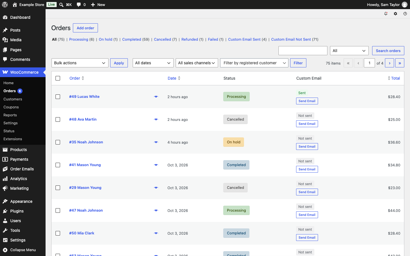 Hera Pre-Written Emails for WooCommerce