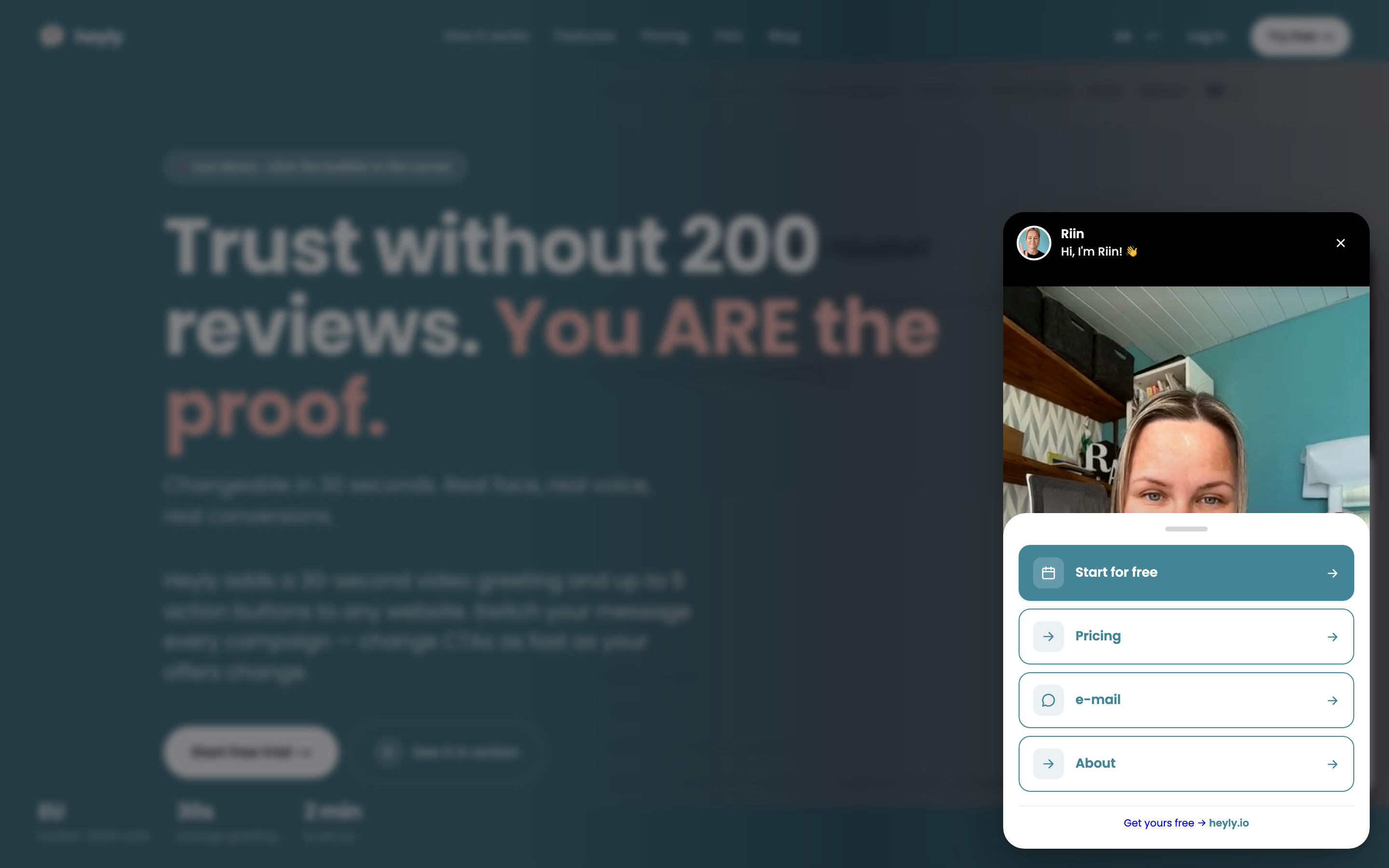 Fullscreen layout with the action sheet open.