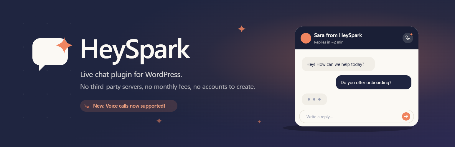HeySpark – Live Chat and Call Now Plugin