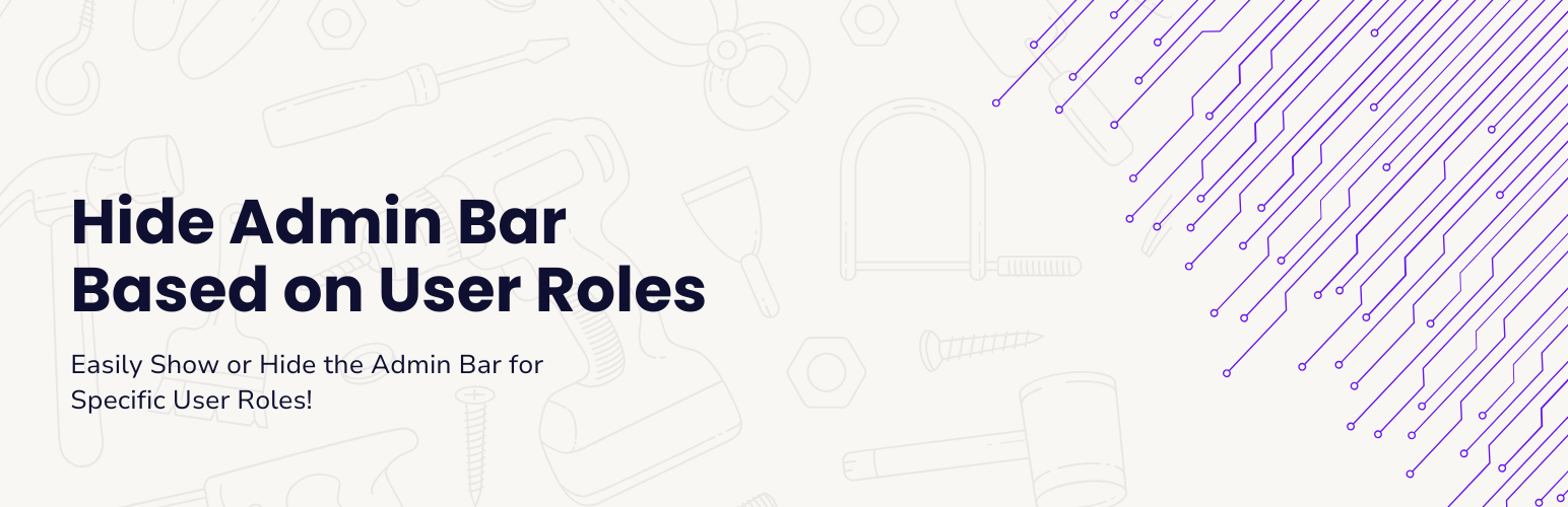 WordPress 外掛 Hide Admin Bar Based on User Roles 的封面圖片。