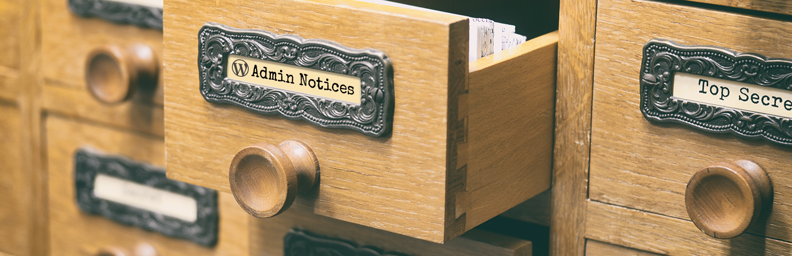 WordPress 外掛 Hide Admin Notices 的封面圖片。