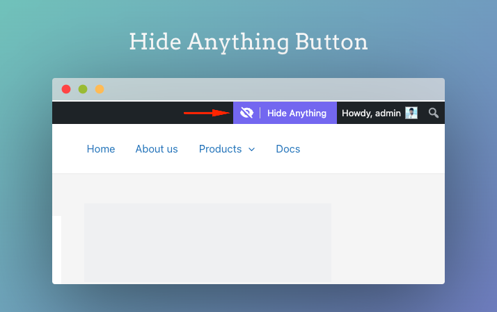 Hide Anything Button