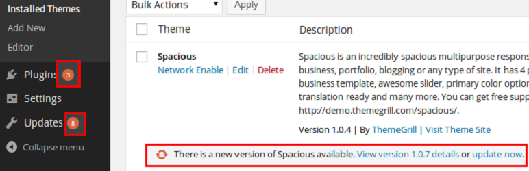 Hide Plugins Update Message