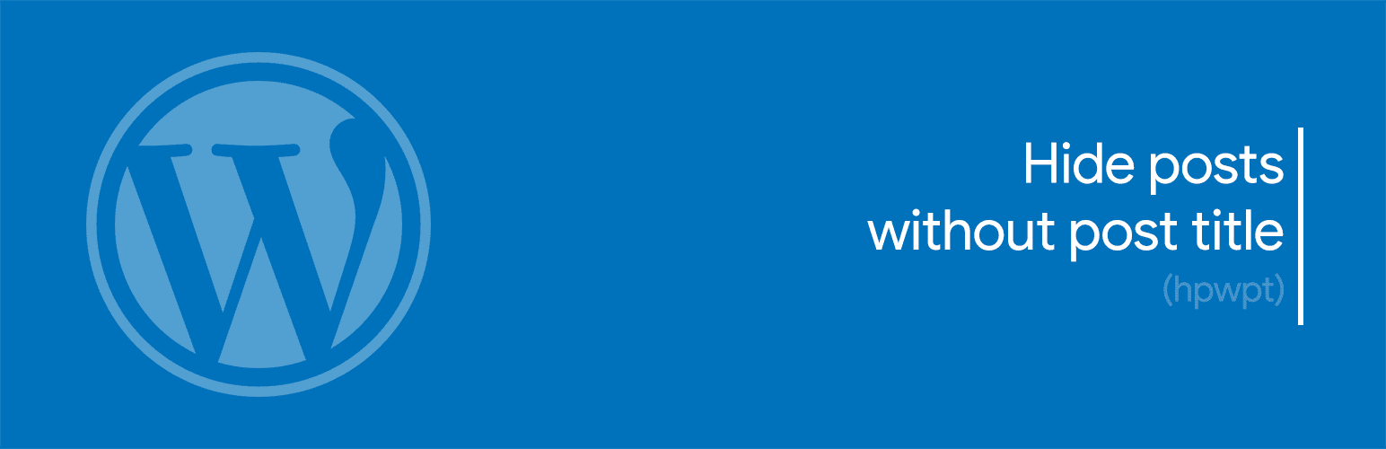 Hide posts without post title