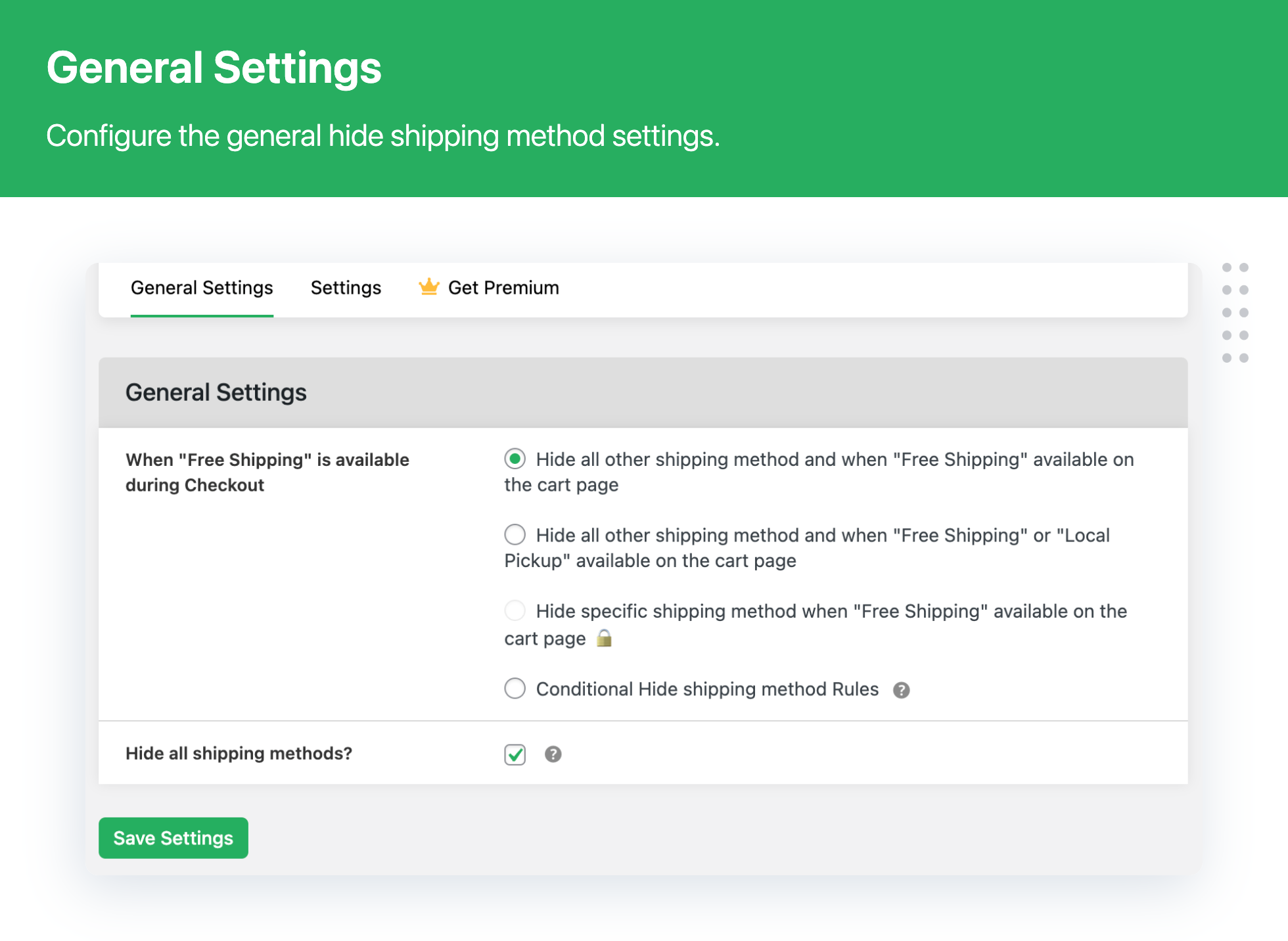 Hide Shipping Method For WooCommerce