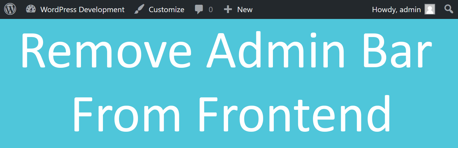 Hide WP Front Admin Bar