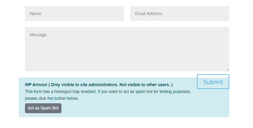 Screenshot #10. Honeypot for Divi Contact Forms ( anti spam for Divi contact forms )