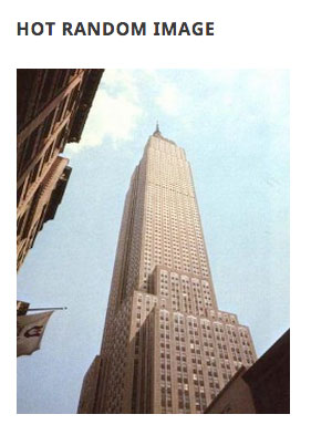 Sample screen shot of the Hot Random Image widget.
