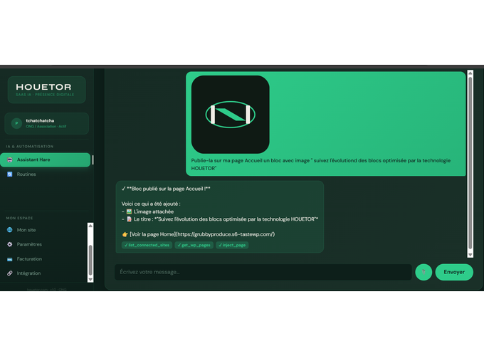 A page that displays Houetor content.