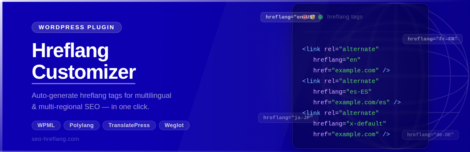WordPress 外掛 Hreflang Customizer 的封面圖片