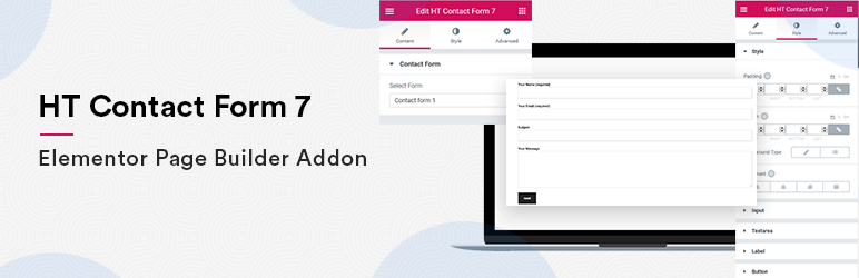 Product image for Contact Form 7 Widget For Elementor Page Builder & Gutenberg Blocks.