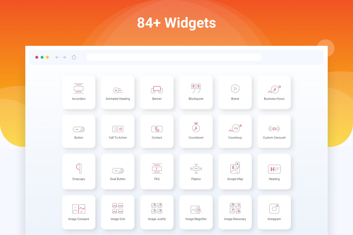 100+ Widgets