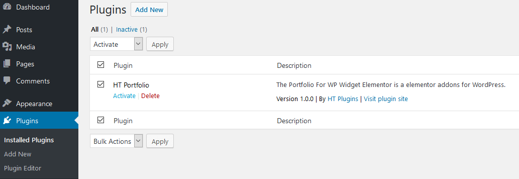 HT Portfolio – WordPress Portfolio Plugin for Elementor - Screenshot 1