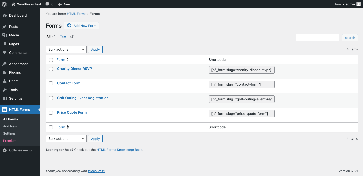 HTML Forms &#8211; Simple WordPress Forms Plugin