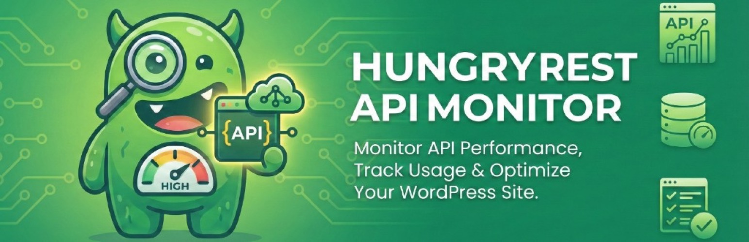 WordPress 外掛 Hungry REST API Monitor 的封面圖片。