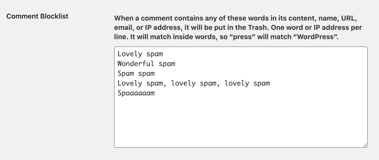 I don&#039;t like Spam!