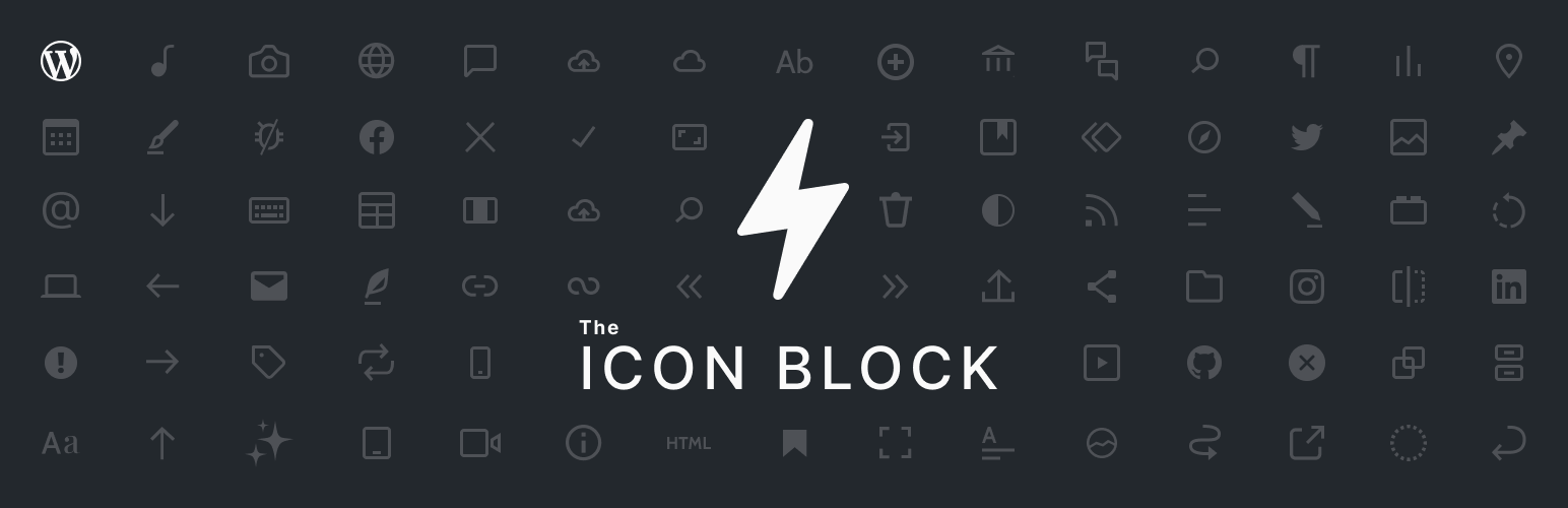 WordPress 外掛 The Icon Block 的封面圖片。