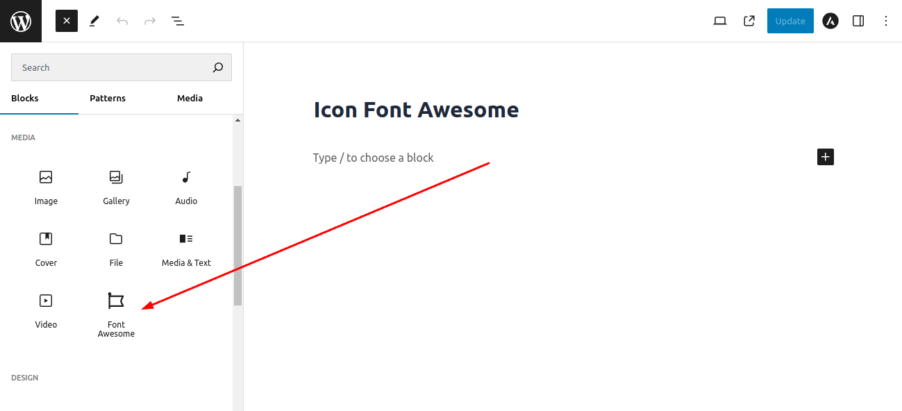 Block: Icons Font Awesome