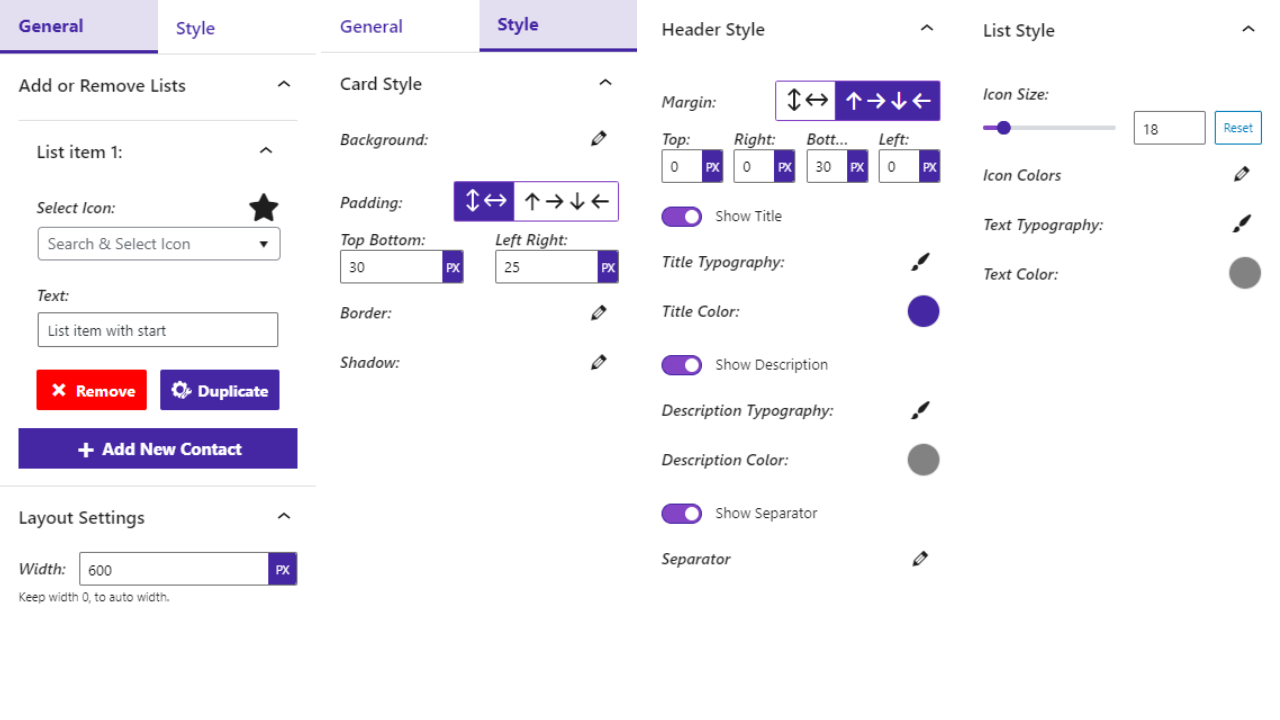 Icon List Block &#8211; Use icons instead of bullets in the list.