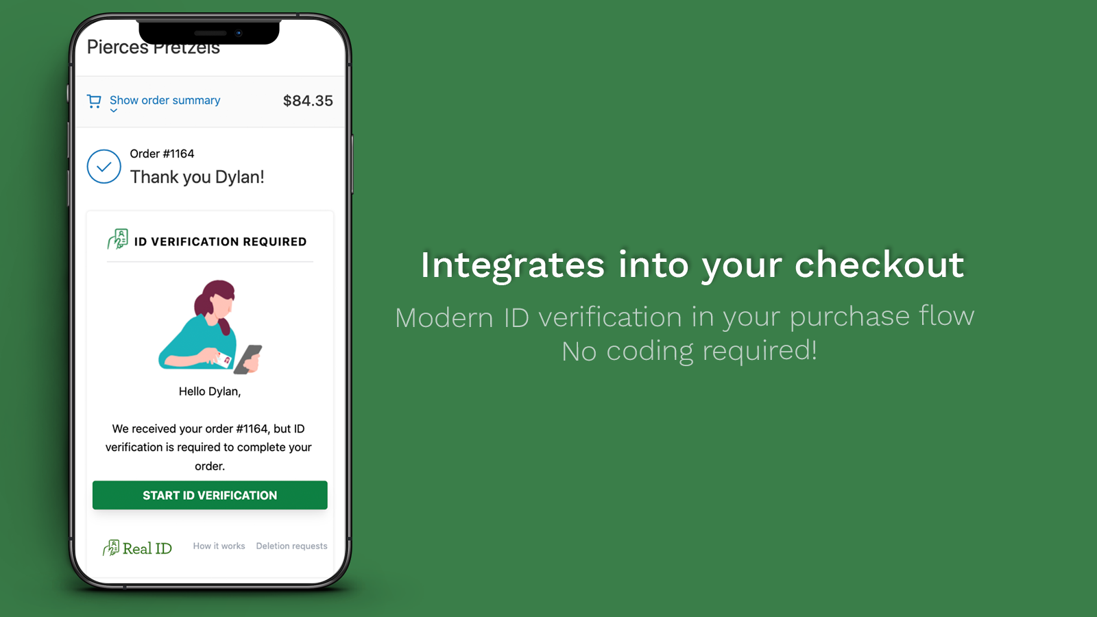 Integrates in your checkout experience. No coding required!