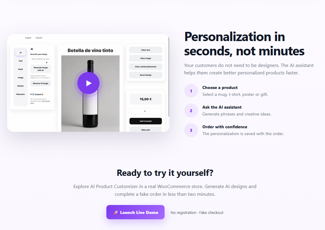 Idesoftbcn AI Product Customizer for WooCommerce