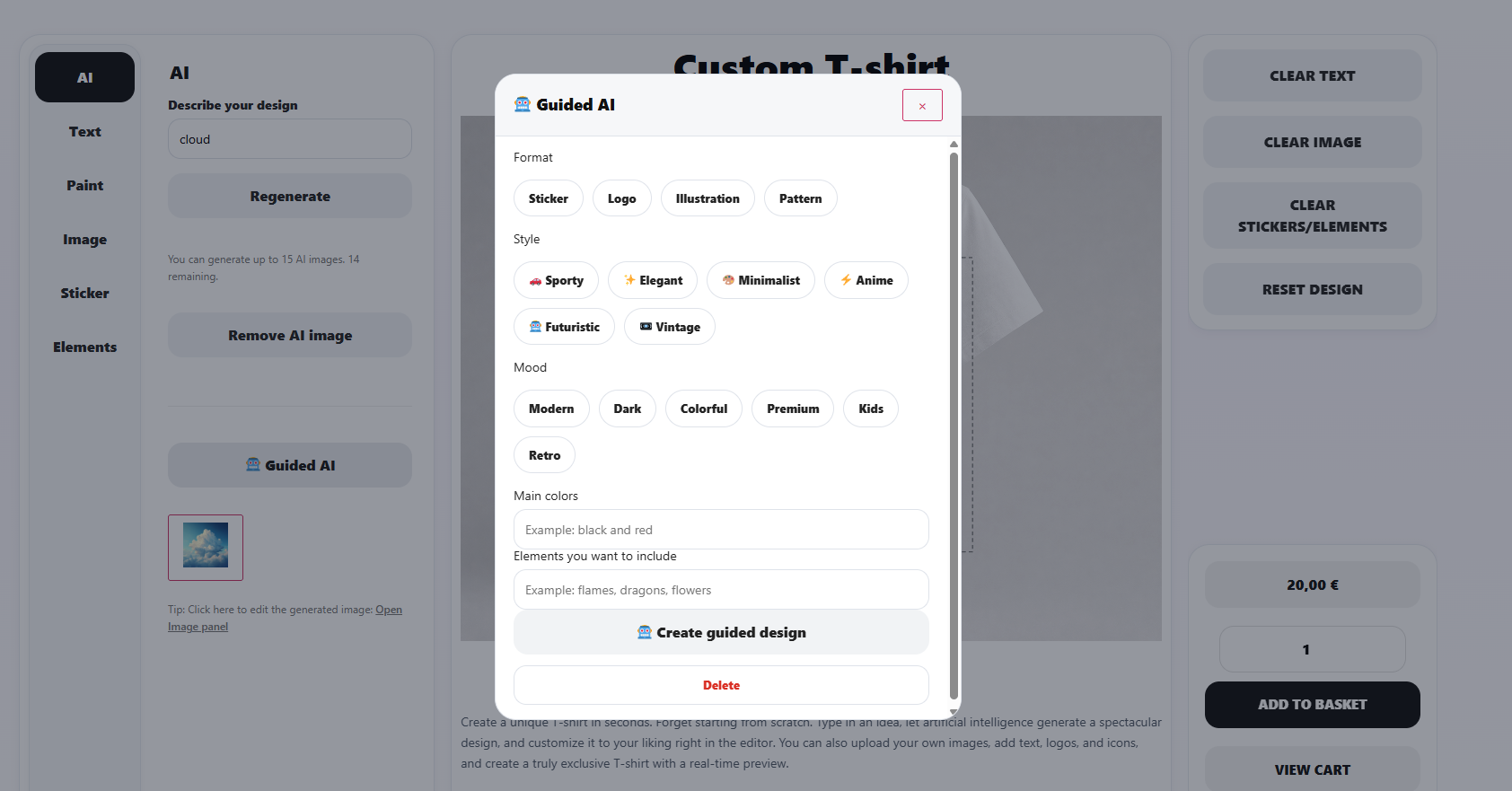 Guided AI wizard