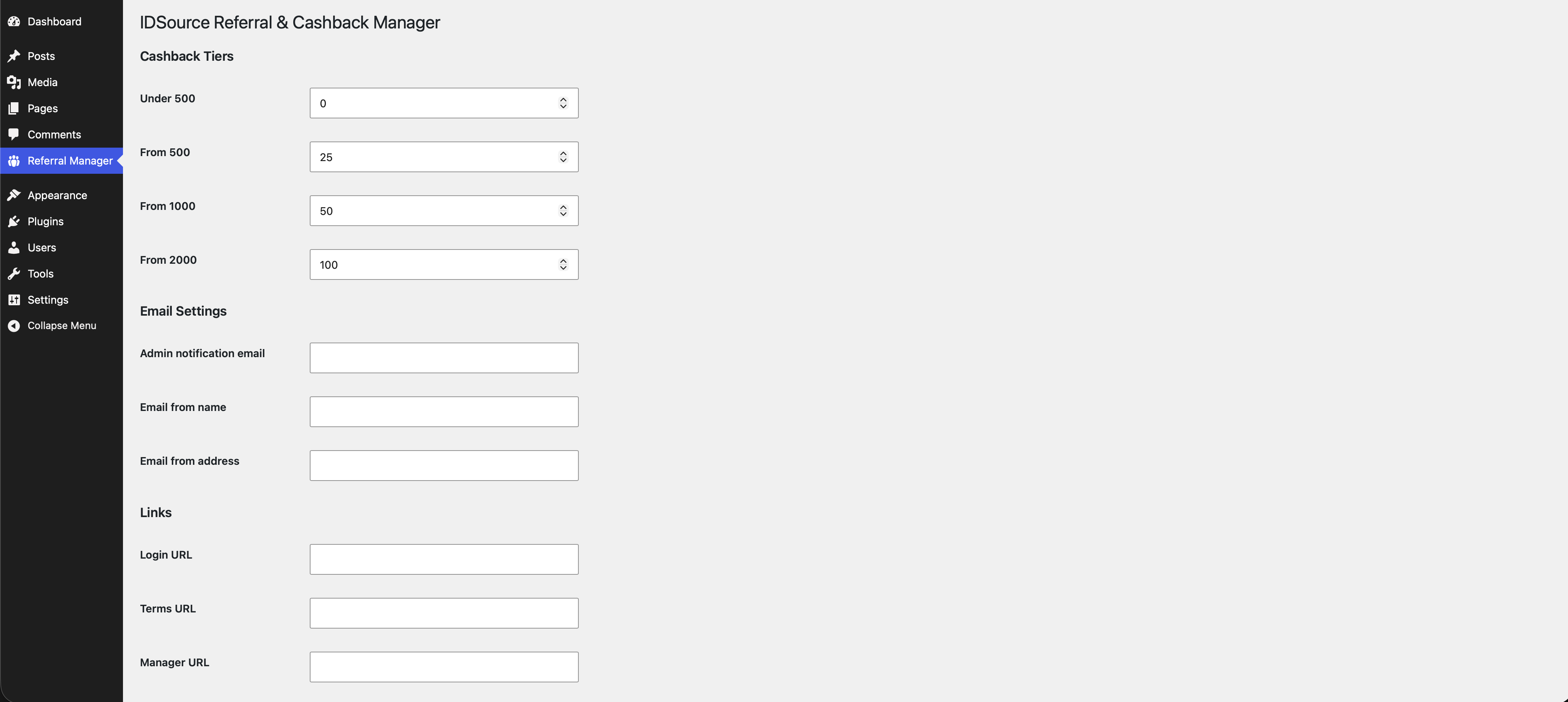 Edit referral form placeholder.