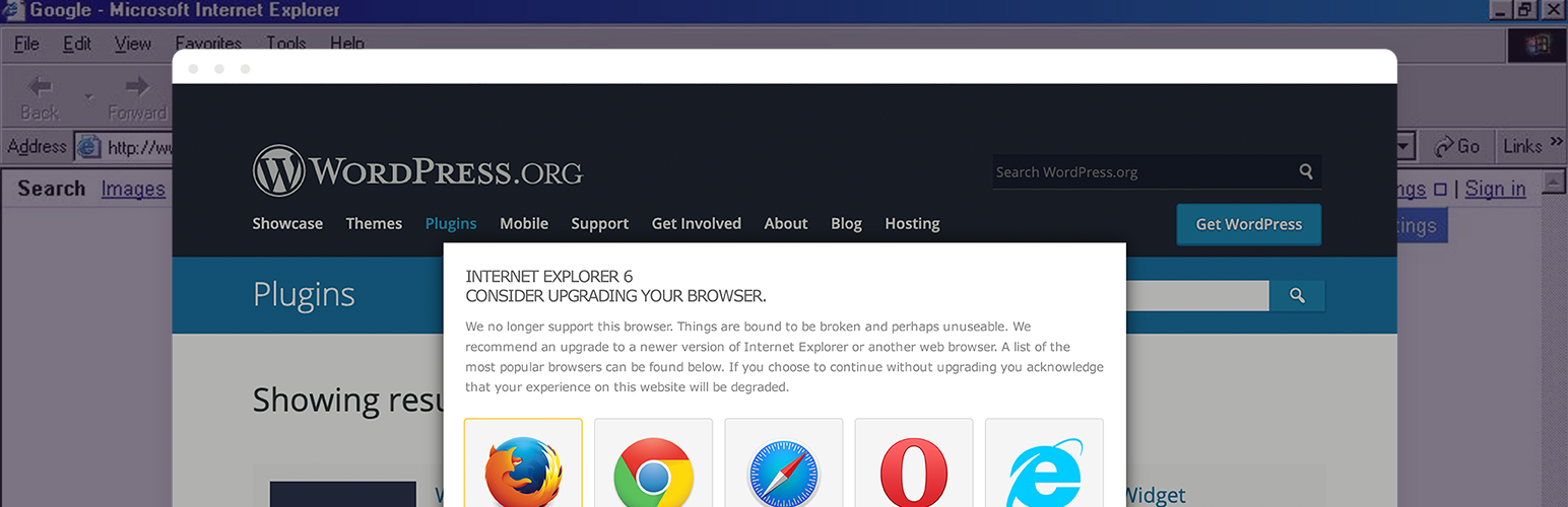IE6 Upgrade Option