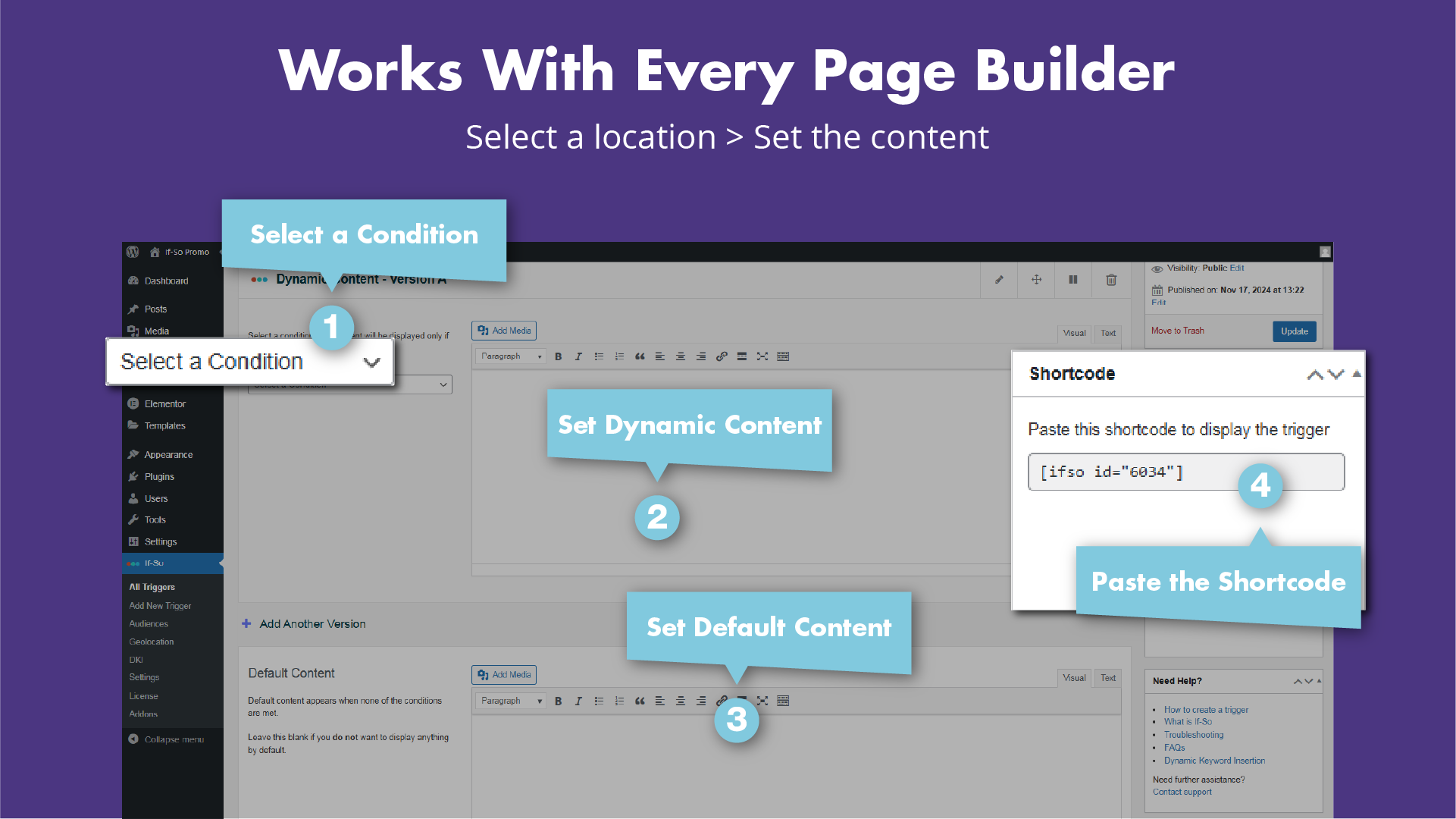 Works with all page builder users - No coding required