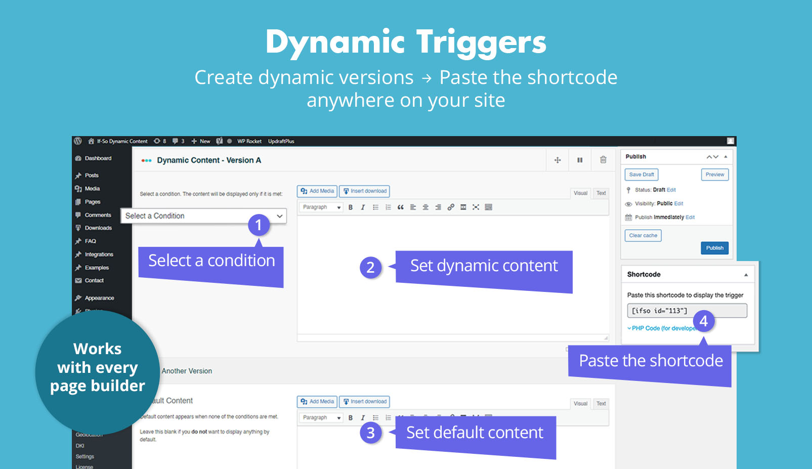 Dynamic triggers - works with all page builder users