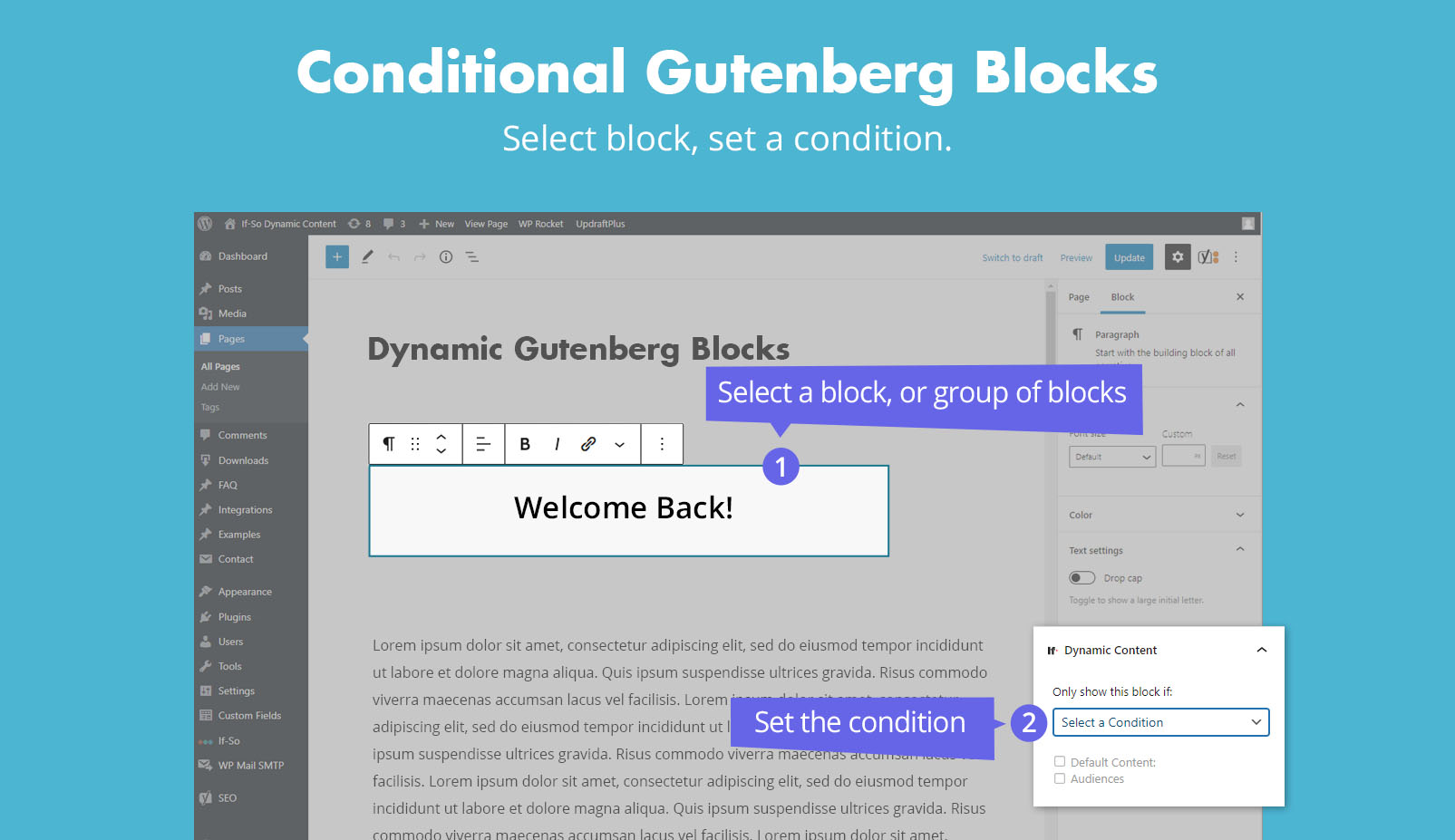 Blocos dinâmicos do Gutenberg