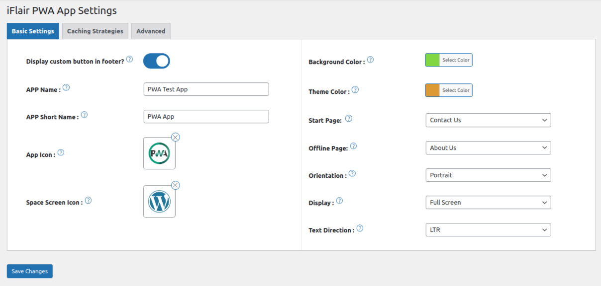 Backend :: Backend - Basic settings page