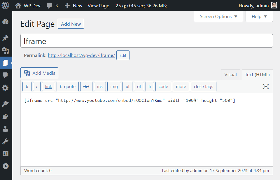 [iframe] shortcode